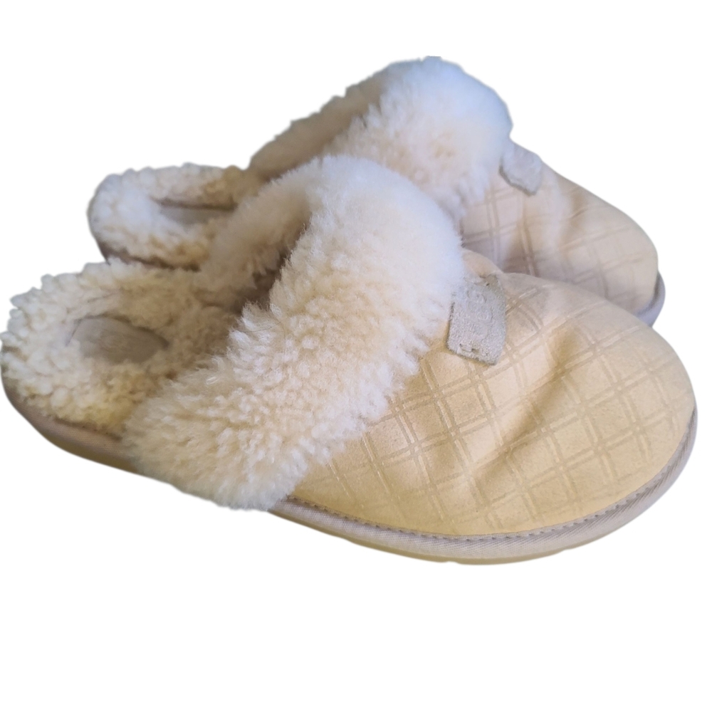 Ugg Double Diamond Cozy Cream Women's Slippers, Size 9